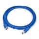 kábel USB predlžovací 3.0 A-A  M/F 3m, CABLEXPERT premium quality modrý (CCP-USB3-AMAF-10)
