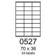 etikety RAYFILM 70x36 matné biele polyesterové laser R05020527 (100 list./A4) (R0502.0527A)