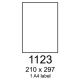etikety RAYFILM 210x59,4 vysokolesklé biele laser R01191120A (100 list./A4) (R0119.1120A)