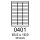 etikety RAYFILM 63,5x16,9 univerzálne biele eco R0ECO0401A (100 list./A4) (R0ECO.0401A)