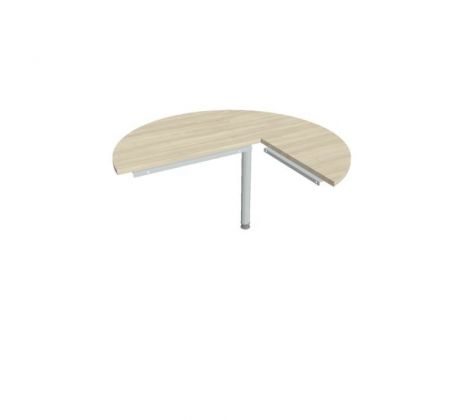Doplnkový stôl Cross, ľavý, 120x75,5x(80x60) cm, agát/kov