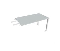 Pracovný stôl Uni, reťaziaci, 140x75,5x80 cm, sivá/biela