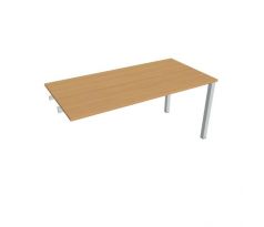 Rokovací stôl Uni k pozdĺ. reťazeniu, 160x75,5x80 cm, buk/sivá