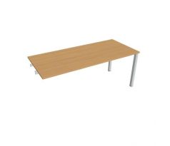 Rokovací stôl Uni k pozdĺ. reťazeniu, 180x75,5x80 cm, buk/sivá