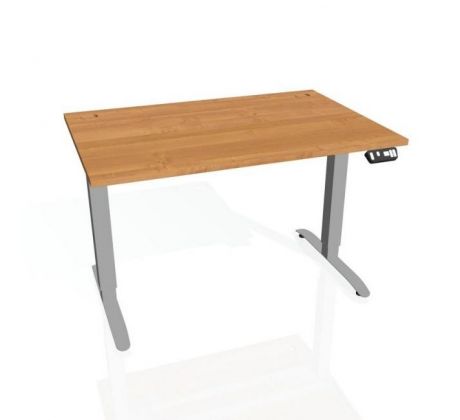 Pracovný stôl Motion, PO, 2S, 140x70,5-120,5x80 cm, jelša/sivá