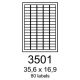 etikety RAYFILM 35,6x16,9 vysokolesklé biele laser R01193501A (100 list./A4) (R0119.3501A)