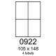 etikety RAYFILM 105x148 univerzálne biele eco R0ECO0922A (100 list./A4) (R0ECO.0922A)
