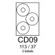 etikety RAYFILM CD09 113/37 univerzálne biele R0100CD09C (20 list./A4) (R0100.CD09C)