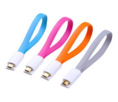 Mini Magnetický USB nabíjací kábel oranžový 225mm BELLAPROX s microUSB konektorom (BP-CAB-micro-MAG225O)