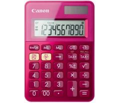 stolová kalkulačka CANON LS-100K ružová, 10 miest, solárne napájanie + batérie (0289C003)