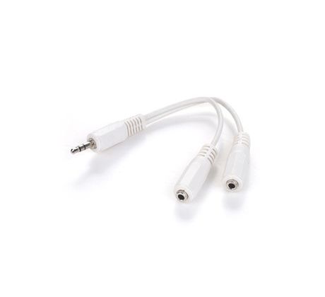 3.5 mm audio splitter cable, 10 cm (CCA-415W)