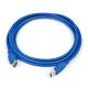 kábel USB predlžovací 3.0 A-A  M/F 1,8m, CABLEXPERT premium quality modrý (CCP-USB3-AMAF-6)