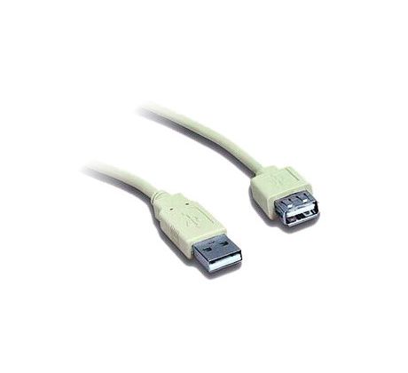 kábel USB predlžovací 2.0 A-A M/F 0,75m, CABLEXPERT pozlátený (CC-USB2-AMAF-75CM/300)