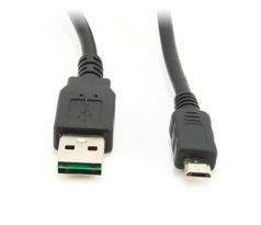 Double-sided USB 2.0 AM to Micro-USB cable, 1 m, black (CC-mUSB2D-1M)