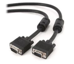 Premium VGA HD15M/HD15M dual-shielded, with 2 ferrite cores, 30 M cable, black color (CC-PPVGA-30M-B)