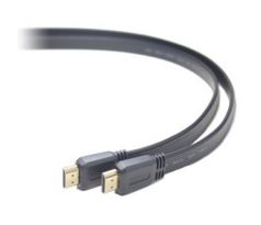HDMI male-male flat cable, 1 m, black color (CC-HDMI4F-1M)
