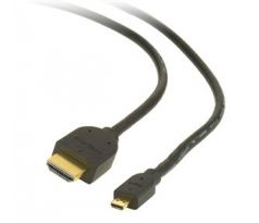 HDMI male to micro D-male black cable with gold-plated connectors, 4.5 m, bulk package (CC-HDMID-15)