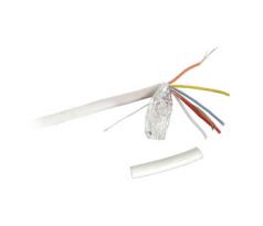 Alarm cable, white color, 100 m roll, shielded (AC-6-002-100M)
