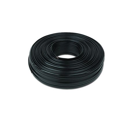 Flat telephone cable stranded wire 100 meters black (TC1000S-100M-B)