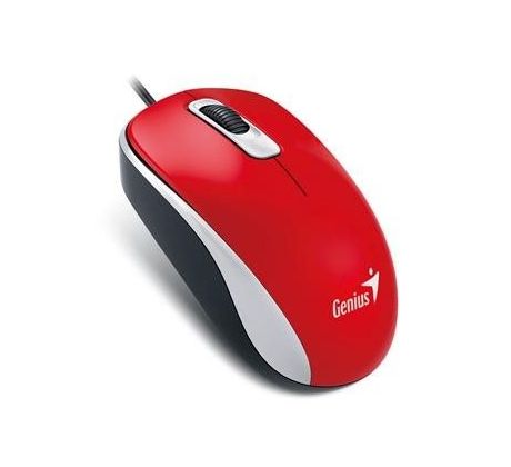 Myš  Genius DX-110 1000 DPI, káblová  USB, červená (31010116111)
