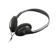 Stereo headphones with volume control, black color (MHP-123)