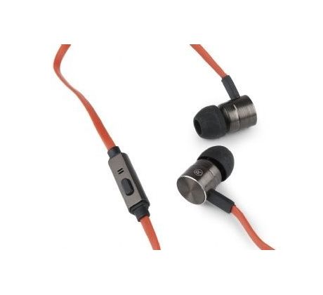 Metal earphones with microphone, "London" (MHS-EP-LHR)