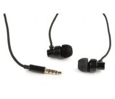 Metal earphones with microphone, "Paris", black (MHS-EP-CDG-B)