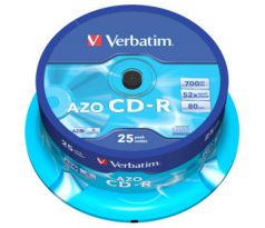 CD-R VERBATIM DTL+ Crystal 700MB 52X 25ks/cake*AZO (43352)