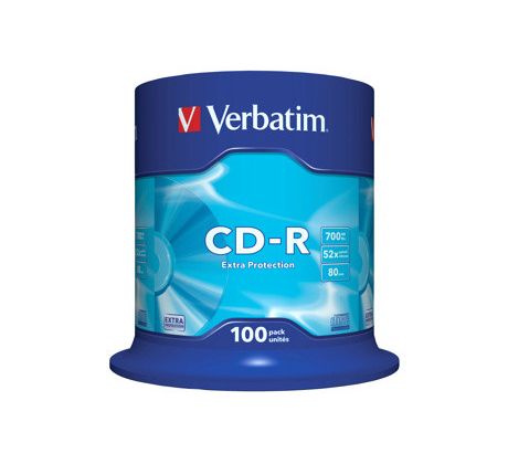 CD-R VERBATIM DTL 700MB 52X 100ks/cake*Extra protection *biely povrch (43411)