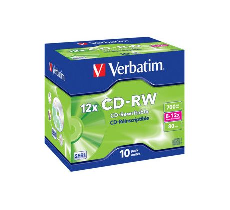 CD-RW VERBATIM DTL+ 700MB 12X 10ks/bal. (43148)