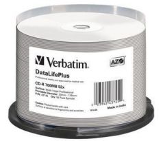 CD-R VERBATIM DTL Printable 700MB 52X 50ks/cake*AZO (43745)