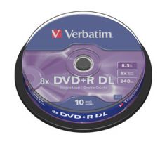 DVD+R VERBATIM DL 8,5GB 8X Dvojvrstvové 10ks/cake (43666)