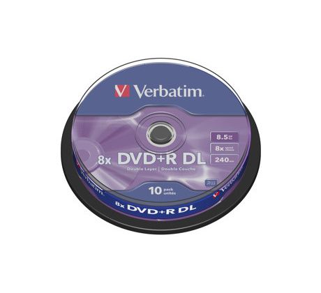 DVD+R VERBATIM DL 8,5GB 8X Dvojvrstvové 10ks/cake (43666)