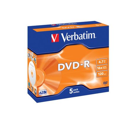 DVD-R VERBATIM 4,7GB 16X 5ks/bal. (43519)
