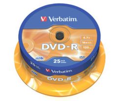 DVD-R VERBATIM 4,7GB 16X 25ks/spindel (43522)