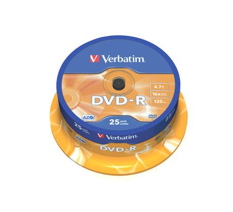 DVD-R VERBATIM 4,7GB 16X 25ks/spindel (43522)