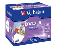 DVD+R VERBATIM Printable 4,7GB 16X 10ks/bal. (43508)