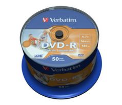 DVD-R VERBATIM Wide Printable non-ID 4,7GB 16X 50ks/cake (43533)