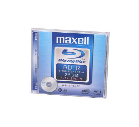 BD-R ( Blu-ray Disc ) MAXELL 25GB 4X  1xJewel Case (MAX*BD-R*4X)