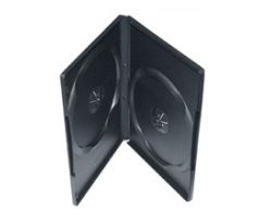 Double DVD case -black with full sleeve 14mm (DVDS-B/100)