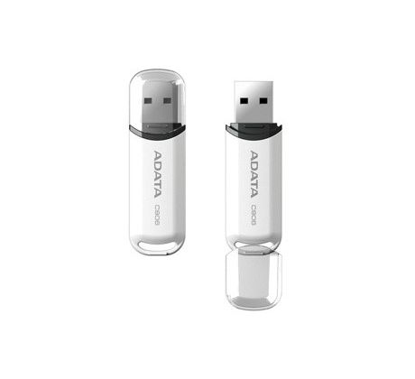 USB kľúč ADATA Classic Series C906 16GB USB 2.0 snap-on cap design, biely (AC906-16G-RWH)
