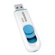 USB kľúč ADATA Classic Series C008 32GB USB 2.0  výsuvný konektor, bielo-modrý (AC008-32G-RWE)