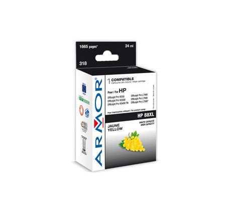 alt. kazeta wecare ARMOR pre HP Officejet PRO K550/5400 Yellow HC (C9393A) (K20259W4)