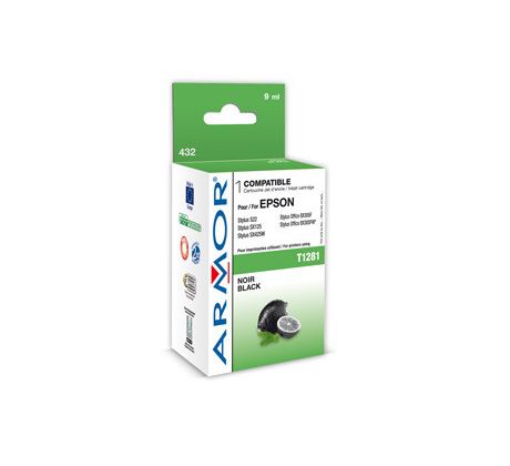 alt. kazeta wecare ARMOR pre EPSON Stylus S22, SX125 black (T128140) (K12588W4)