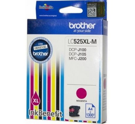 kazeta BROTHER LC-525XL Magenta DCP-J100/J105, MFC-J200 (1300 str.) (LC525XLM)
