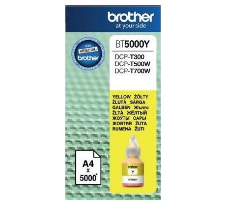 atramentová náplň BROTHER BT-5000Y Yellow DCP-T300/T500W/T700W (5000 str.) (BT5000Y)