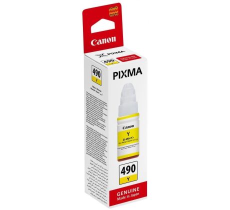 atramentová náplň CANON GI-490Y yellow PIXMA G1400/G2400/G3400/G4400 (70 ml) (0666C001)