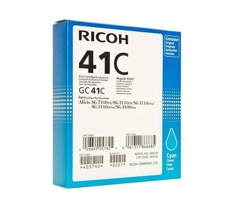 toner RICOH Typ GC 41 HC Cyan Aficio SG 3100/SG 3110/SG 7100 (405762)