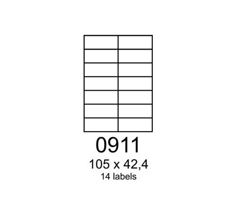 etikety RAYFILM 105x42,4 univerzálne biele R01000911A (100 list./A4) (R0100.0911A)