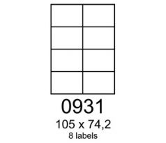 etikety RAYFILM 105x74,2 univerzálne biele R01000931A (100 list./A4) (R0100.0931A)